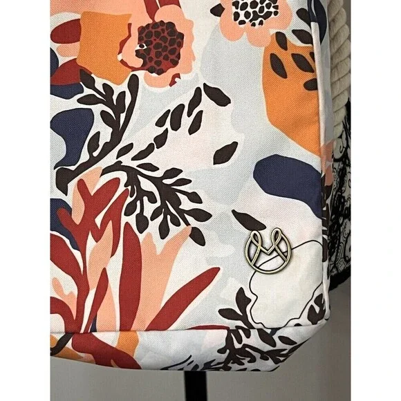 Maaji Drawstring Thick Rope Backpack Drawrope Bucket Bag Multicolor Floral - Picture 2 of 10